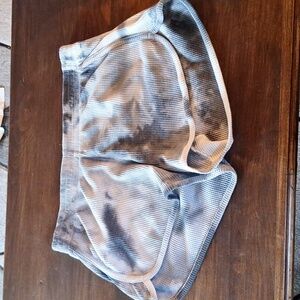 EUC womens zyia active waffle fabric shorts  grey tie dye